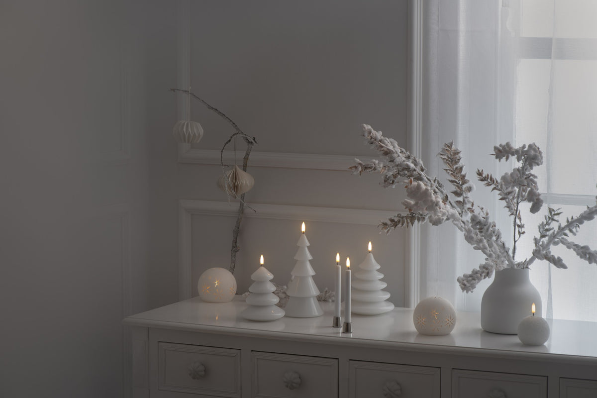 LED juletræslys, Nordic White, 11 x 13 cm
