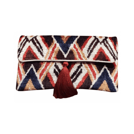Ikat Clutch velour