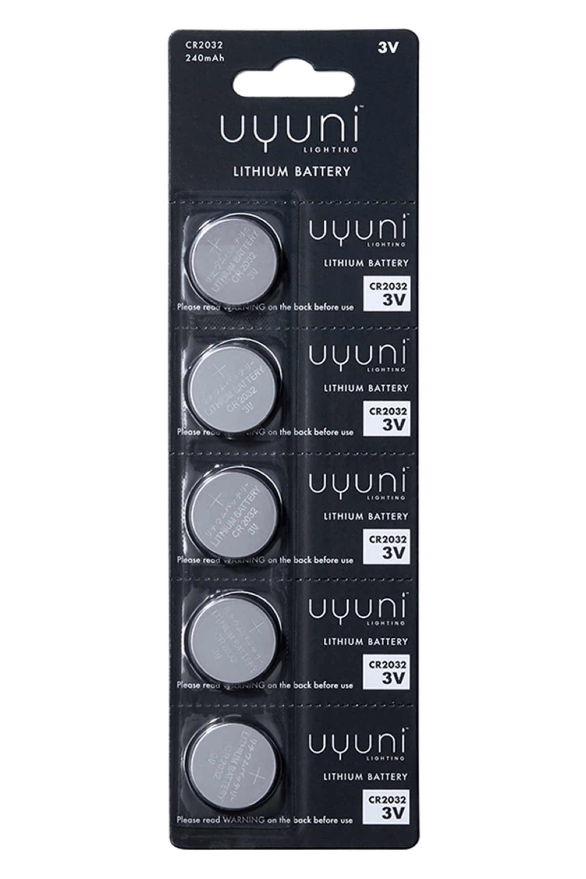 Uyuni batteripakke med 5 stk. CR2032 3V lithiumbatterier
