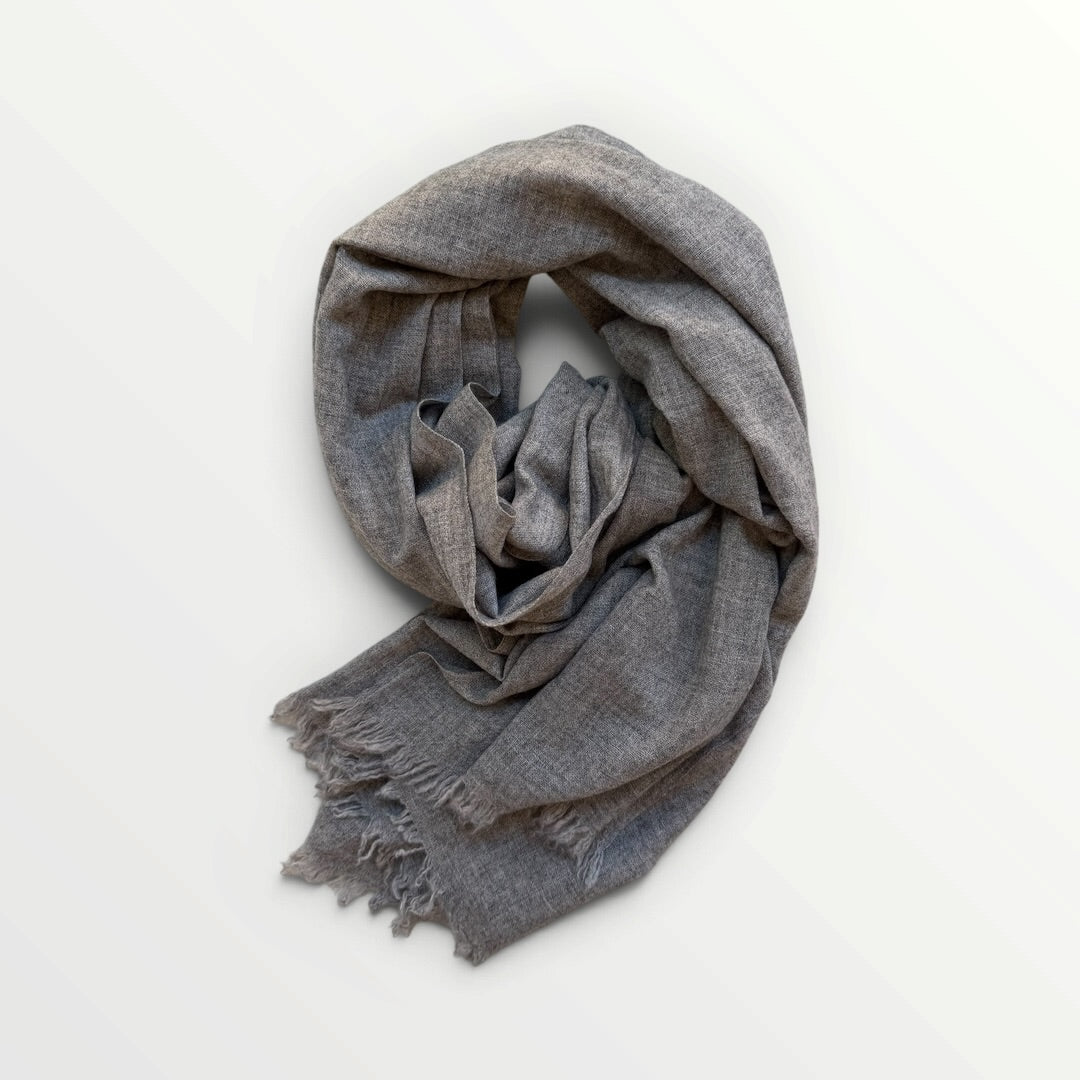 LAYA Copenhagen – Vævet Cashmere Tørklæde 70 x 220 cm – River Stone