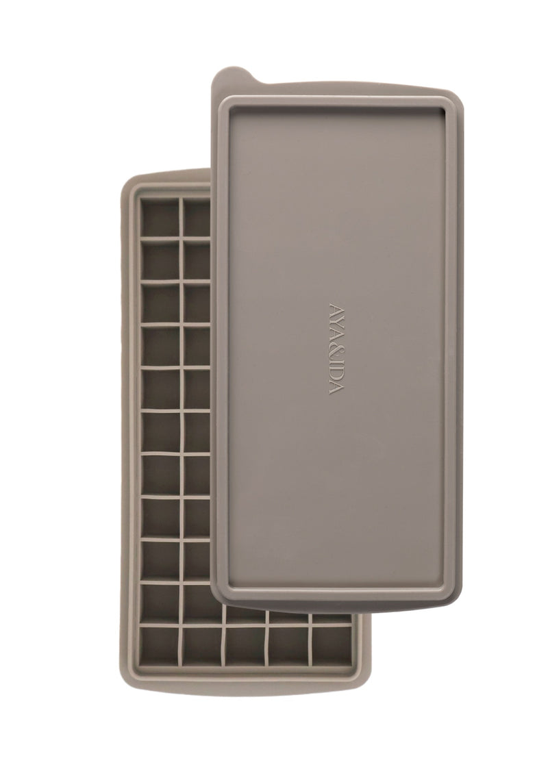 AYA&IDA Isterningebakke Mini i Driftwood silikone med låg