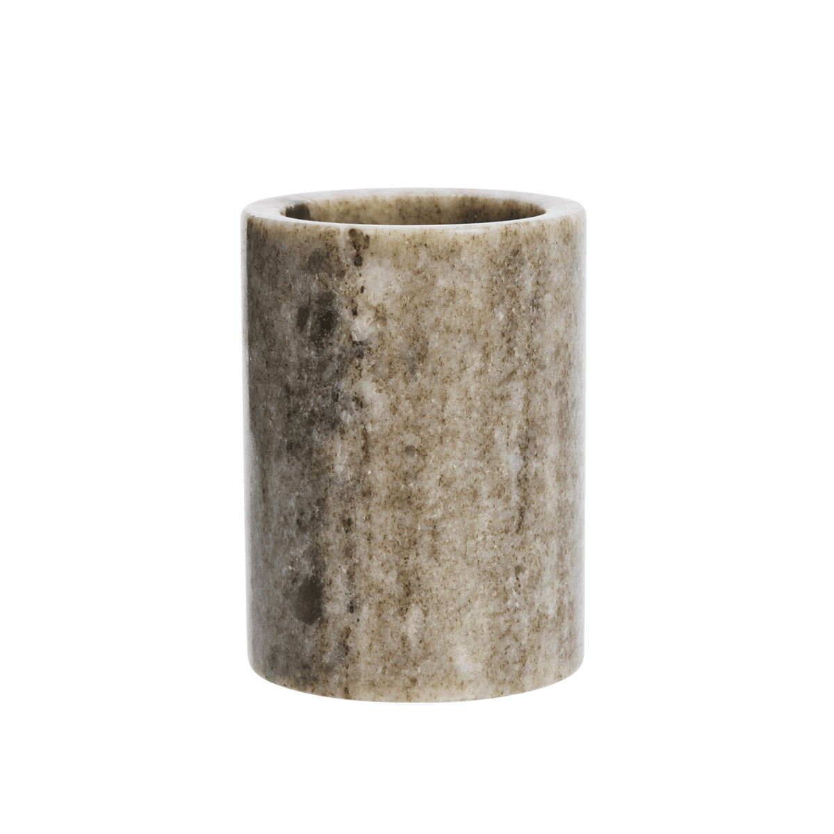 Madam Stoltz rund krukke i beige marmor