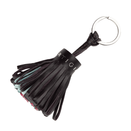 ORTIGIA - POMPOM KEYRING - PLUM TRICOLORE