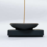incense holder sort ler, røgelsesholder