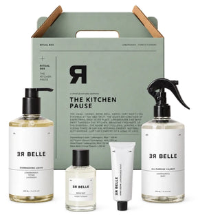Rebelle Copenhagen The Kitchen Pause gaveæske med opvaskemiddel, rengøring, håndcreme og rumspray
