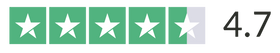 Trustpilot 4.7 stjerner